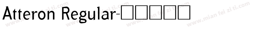 Atteron Regular字体转换